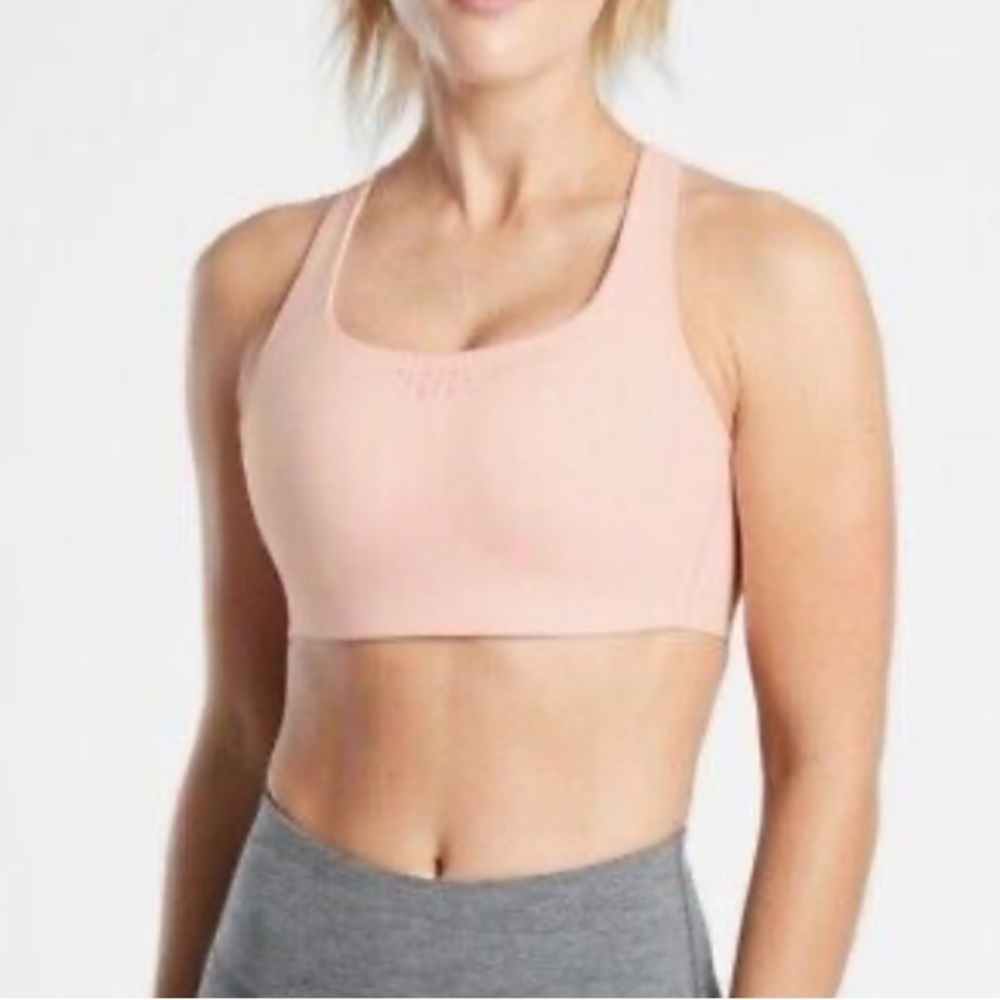 Athleta Phenoma bra in light pink with laser cutouts NWOT size 36 DD